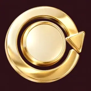 Gold circular arrow — Amon